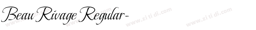 Beau Rivage Regular字体转换